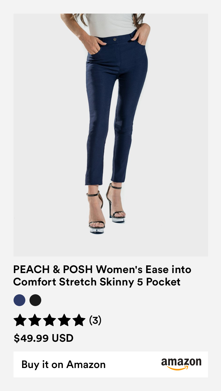 Peach stretch narrow pants